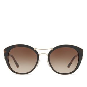 BURBERRY Check Round Sunglasses, 53mm